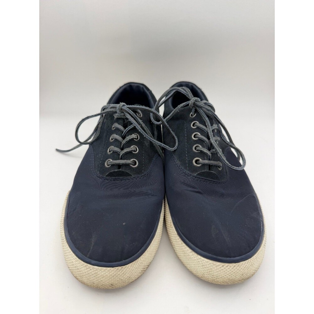 Polo Ralph Lauren Vaughn Sneakers Men's 10D Navy Suede Canvas Lace Up Shoes